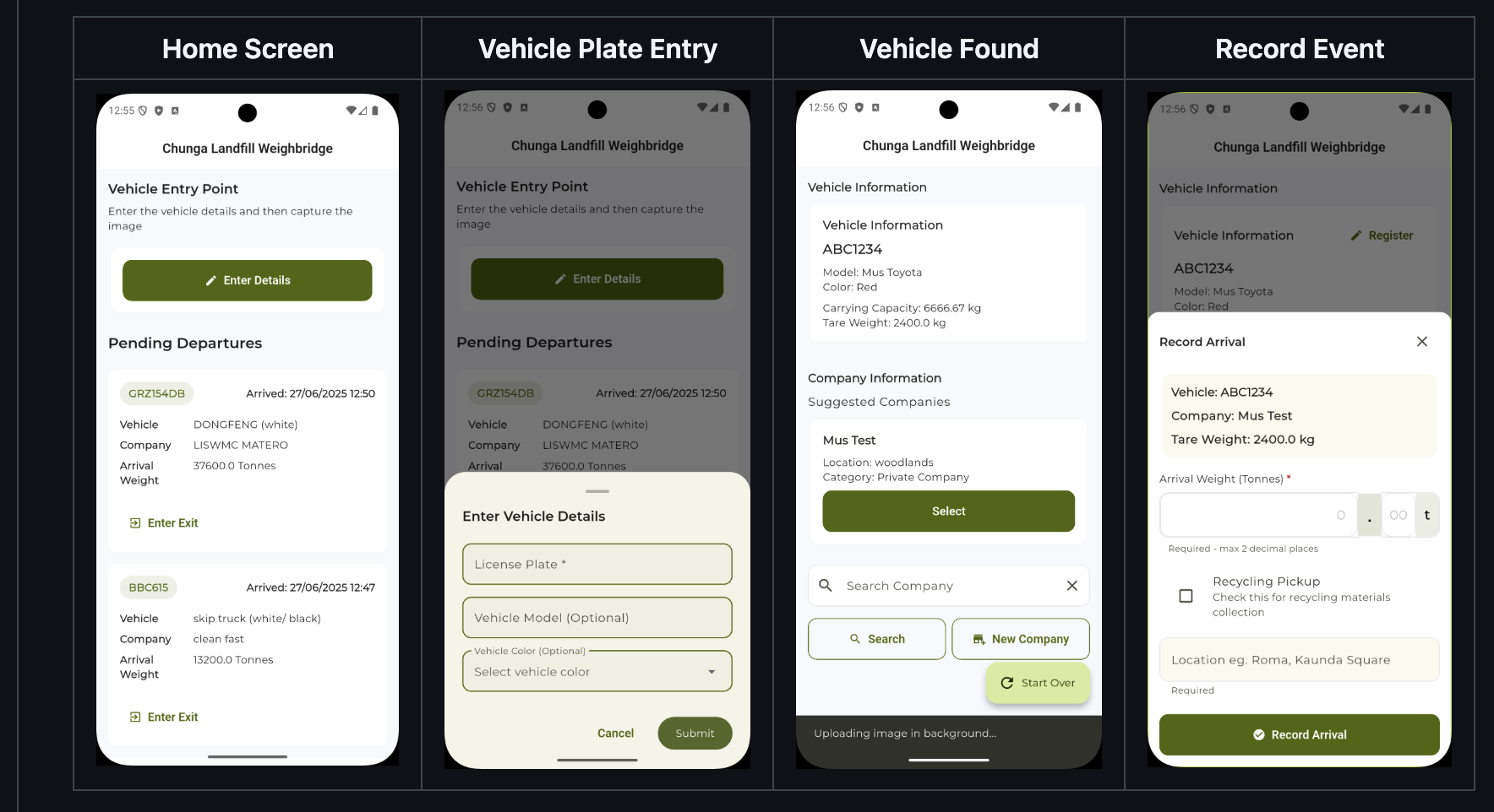 Chunga Landfill Weighbridge App